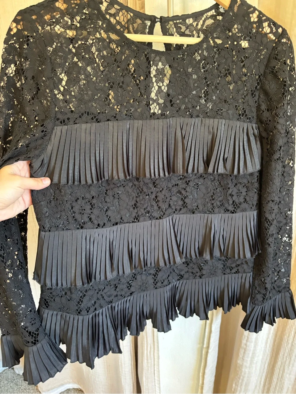 J. Crew Lace and Ruffle Blouse- 2